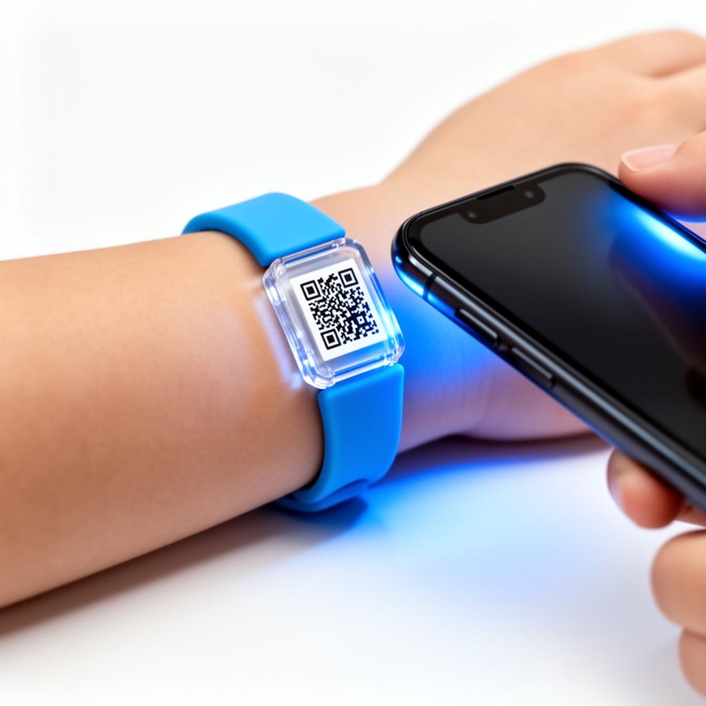 Pulseira com QR Code do Anjo Azul